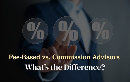 Financial advisor comparing fee-based vs. commission compensation models, highlighting the impact on transparency, conflicts of interest, and client trust.